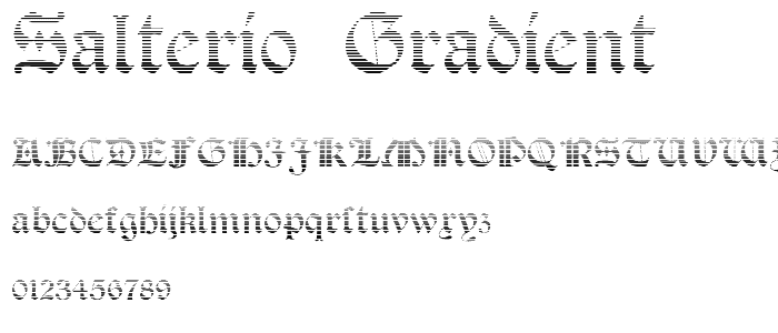 Salterio Gradient font